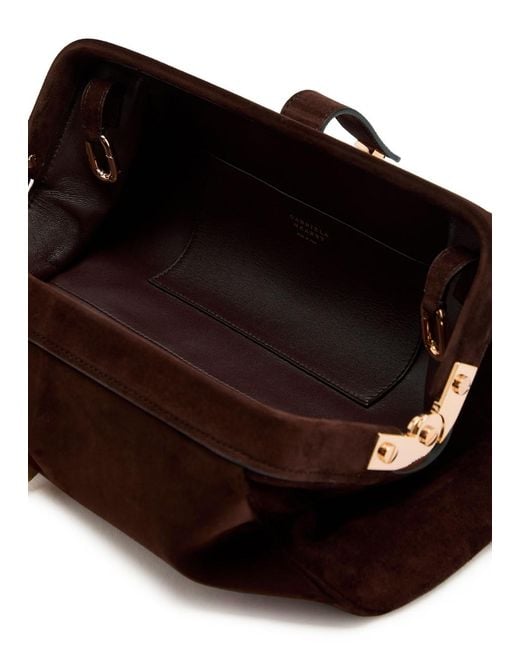 Gabriela Hearst Brown Baguette Suede Clutch Bag