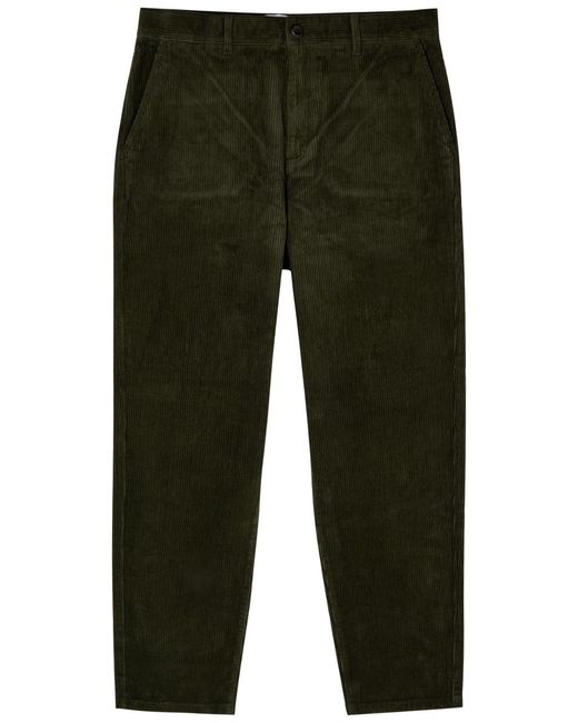 Les Deux Green Kody Straight-Leg Corduroy Trousers for men