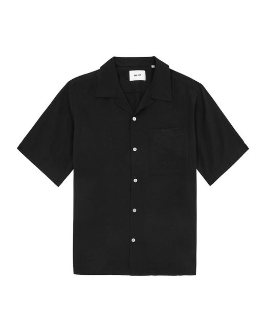 NN07 Black Julio Seersucker Shirt for men