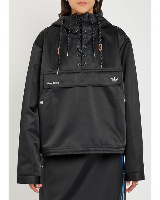 Wales Bonner Black Adidas X Hooded Satin Jacket