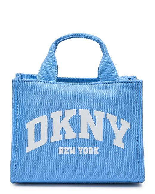 DKNY Blue Hadlee Small Canvas Tote