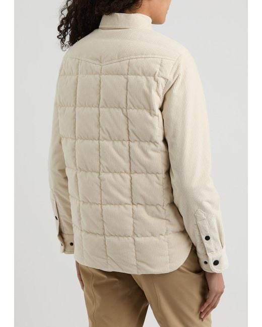 Moncler Natural Logo Quilted Corduroy Jacket
