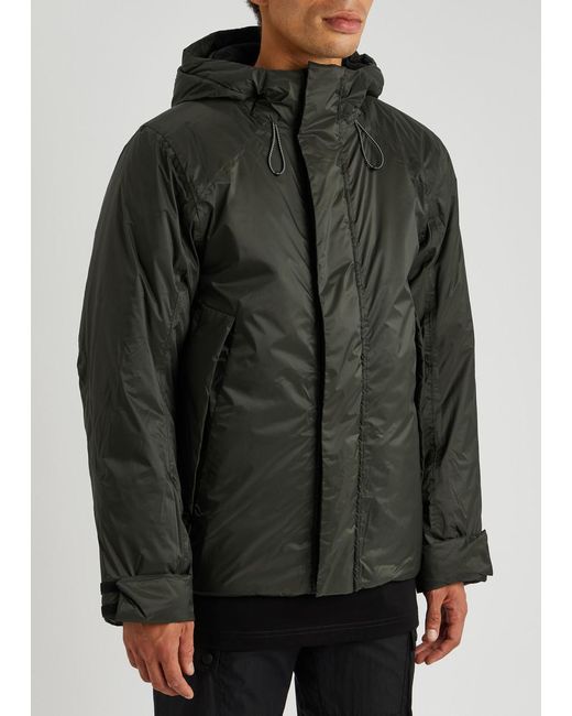 Rains Black Vardo Hooded Rubberised Jacket for men