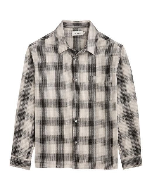 FRAME Gray Checked Cotton Shirt for men