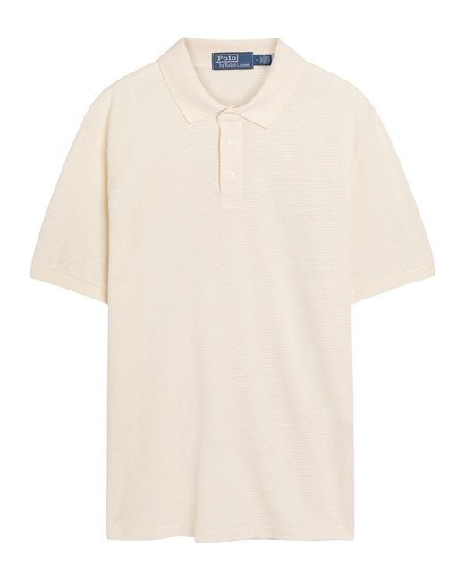 Polo Ralph Lauren Natural Piqué-Knit Cotton-Blend Polo Shirt for men