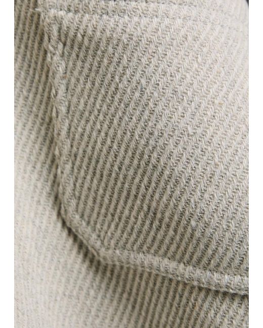 Les Deux White Hamilton Textured Twill Overshirt for men
