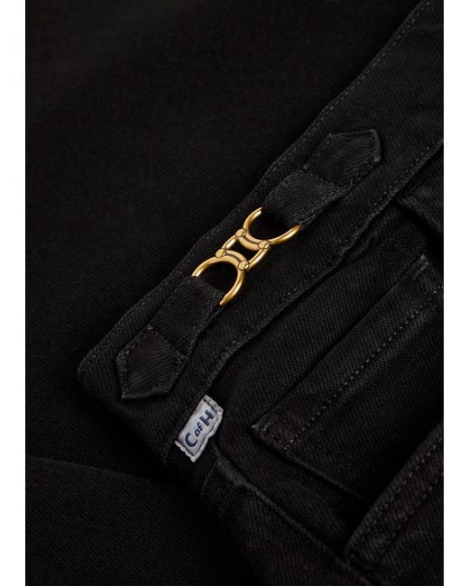 Citizens of Humanity Black Kimberly Horsebit-Embellished Flared-Leg Jeans