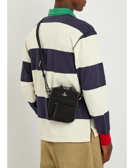 Vivienne Westwood Black Eton Woven Cross-Body Bag for men