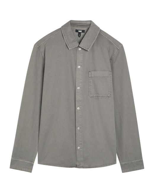 PAIGE Gray Cotton-Blend Shirt for men