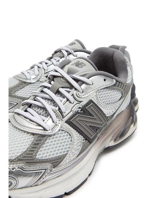 New Balance White 2010 Panelled Metallic Mesh Sneakers for men