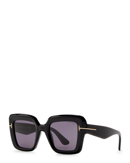 Tom Ford Black Esme Oversized Square-Frame Sunglasses