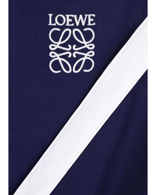Loewe Blue Logo-embroidered Striped Jersey Track Jacket