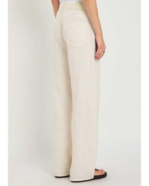 Citizens of Humanity Natural Brynn Drawstring Linen Trousers
