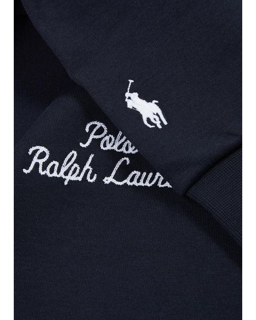 Polo Ralph Lauren Blue Logo Hooded Jersey Sweatshirt for men