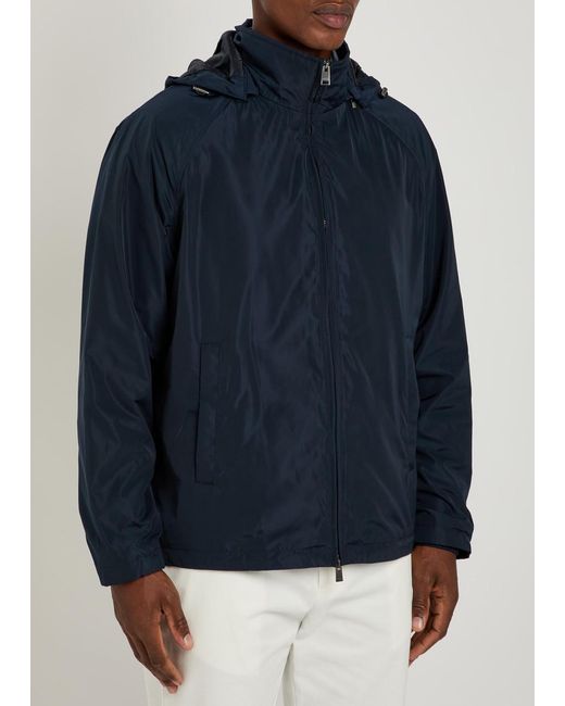Boss Blue Carlen Hooded Shell Jacket for men