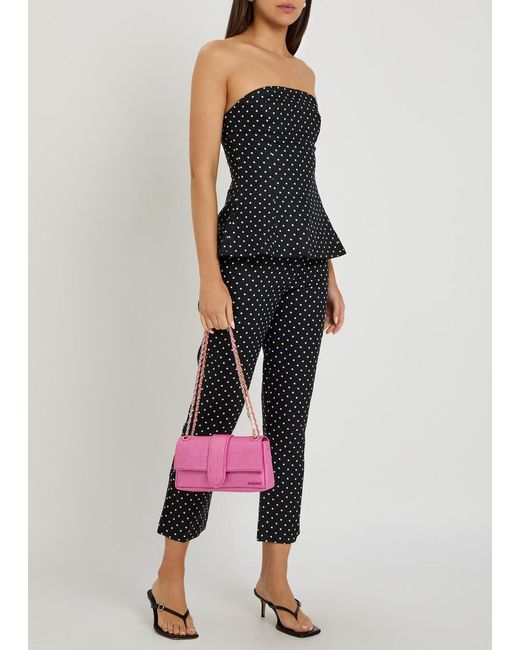 Faithfull The Brand Black Petro Polka Dot Linen Top