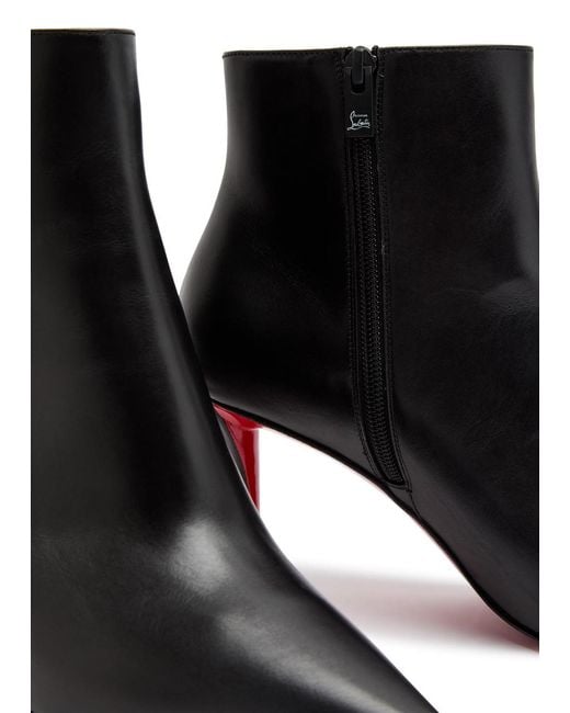 Christian Louboutin Black Miss Z Booty 80 Leather Ankle Boots