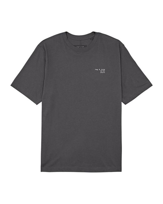 Rag & Bone Gray Logo-print Cotton T-shirt for men