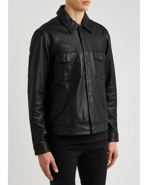 PAIGE Black Pedro Leather Jacket for men