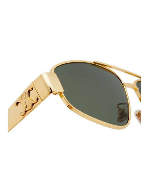 Céline Green Aviator-style D-frame Sunglasses