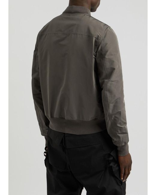 Rick Owens Gray Bauhaus Flight Shell Bomber Jacket for men