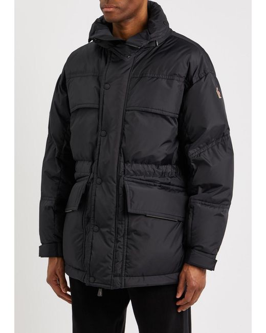 3 MONCLER GRENOBLE Black Brigues Quilted Shell Jacket for men
