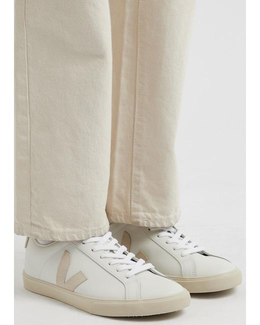 Veja White Esplar Leather Sneakers