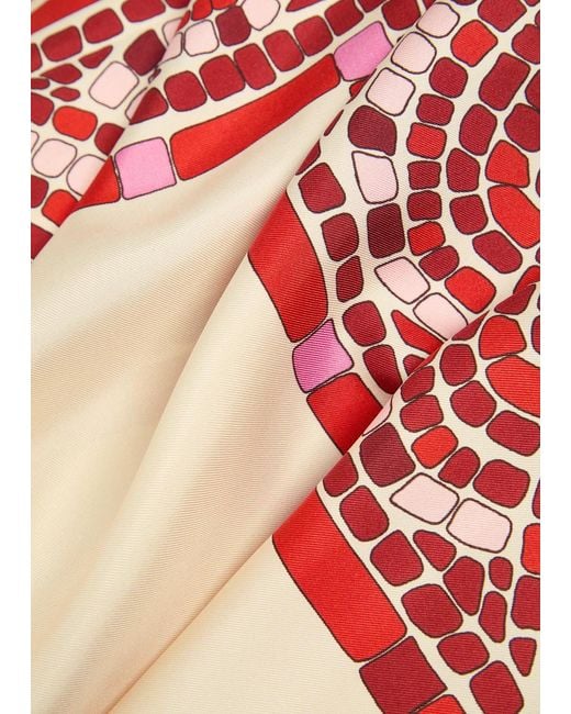 LaDoubleJ Red Floulard Printed Silk-Twill Shirt