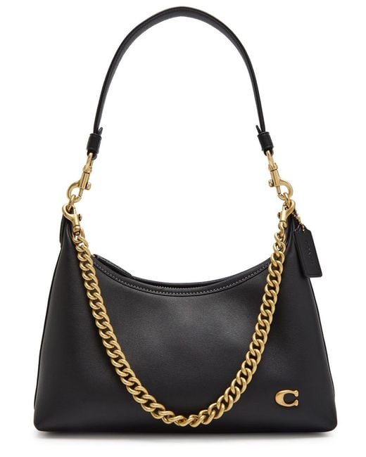 COACH Black Juliet 25 Leather Shoulder Bag