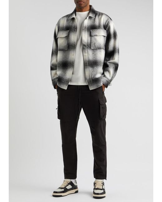 Represent Gray Spirits Of Summer Checked Flannel Shirt for men