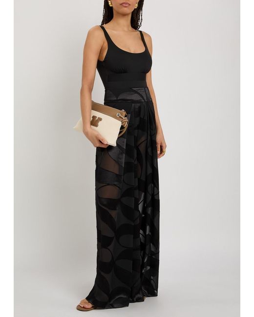 Max Mara Black Camilla Scoop-Neck Swimsuit