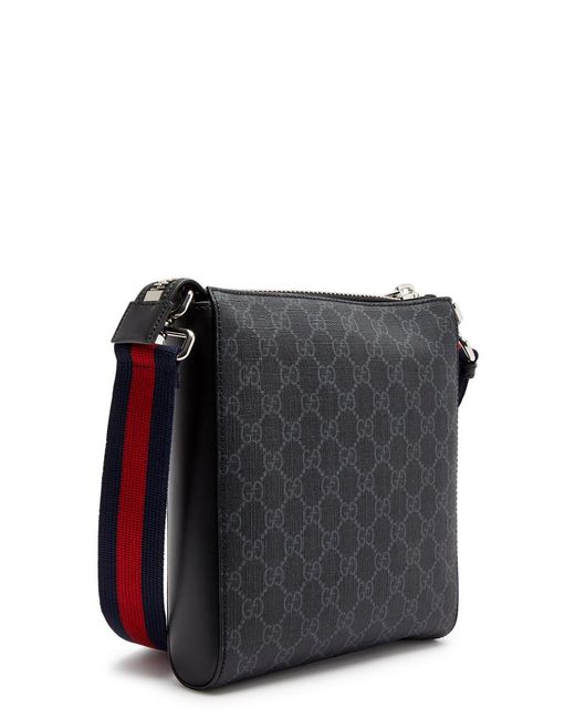 Gucci Gray GG-monogrammed Cross-body Messenger Bag for men