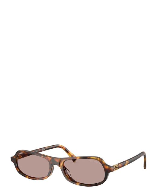 Miu Miu Multicolor Narrow Rectangle-Frame Sunglasses