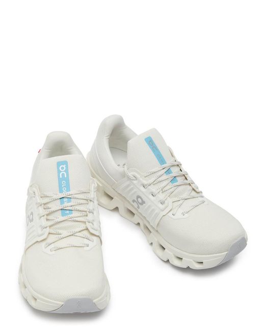 On Shoes White Cloudswift 4 Ad Panelled Mesh-Knit Sneakers for men
