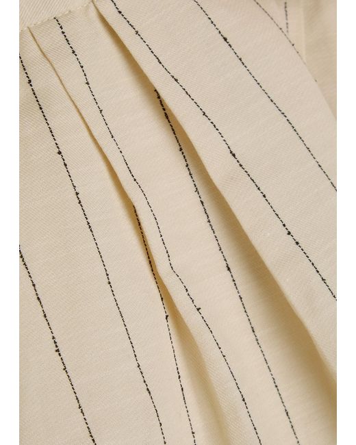 Rag & Bone Natural Neila Pinstriped Woven Shorts