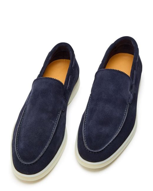 Aurélien Blue Yacht Suede Loafers for men