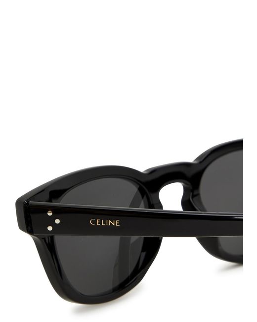 Céline Black Round-frame Sunglasses , Designer-stamped Arms, 100% Uv Protection