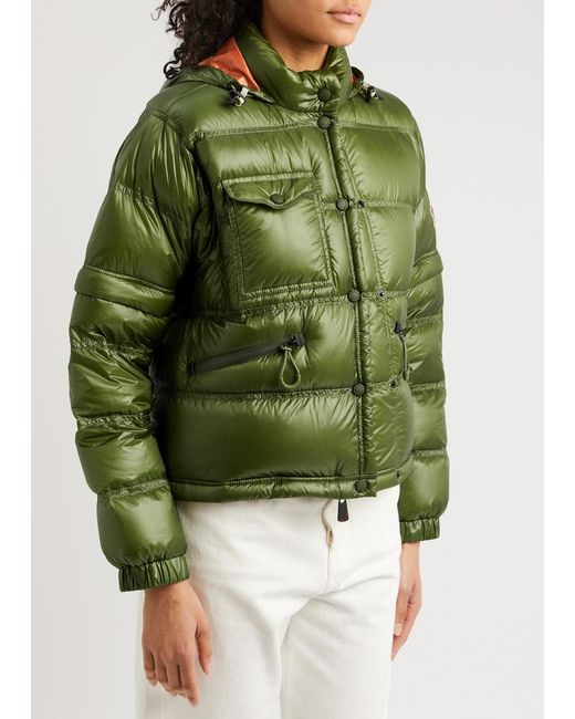 Moncler Green Mauduit Quilted Shell Jacket