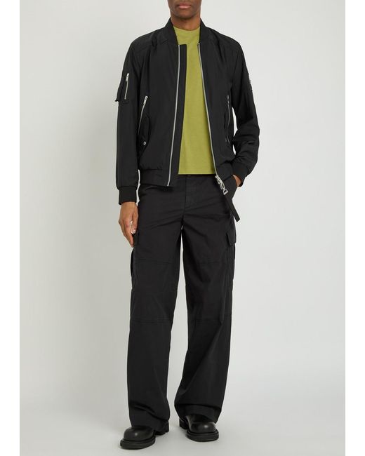 Moose Knuckles Black Courville Shell Bomber Jacket for men