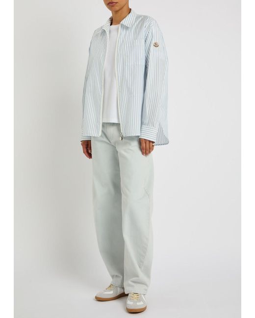 Moncler White Striped Shell Shirt