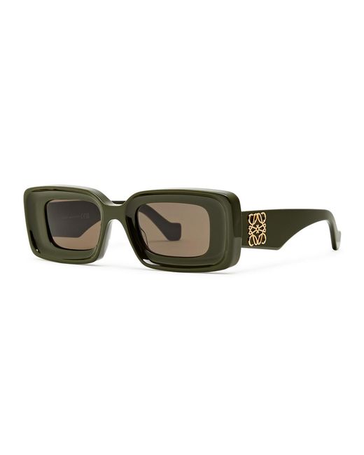 Loewe Green Rectangle-frame Sunglasses