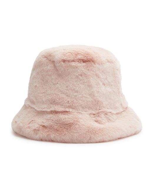 Jakke Pink Hattie Faux Fur Bucket Hat