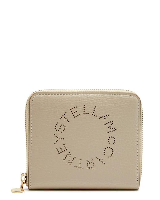 Stella McCartney Natural Stella Logo Faux Leather Wallet
