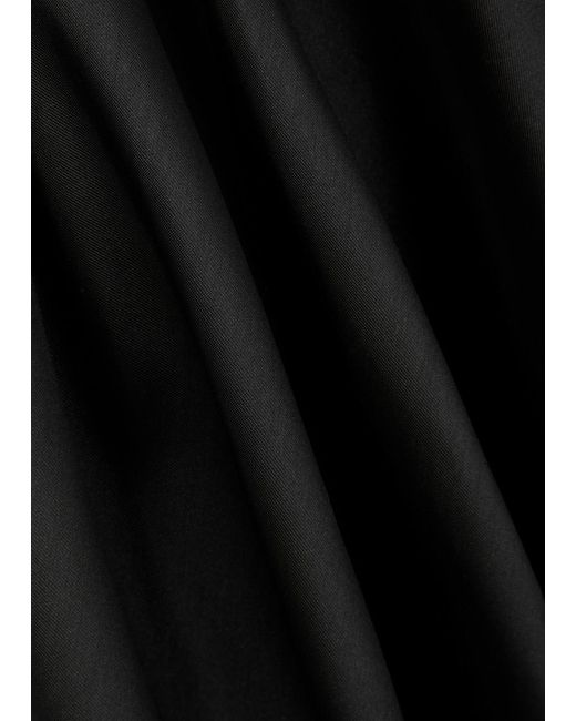 Solace London Black Neva Strapless Satin Mini Dress