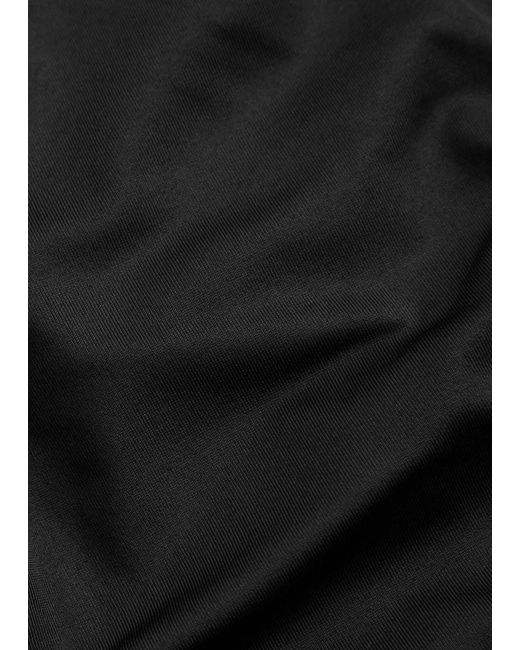 Away That Day Black Lido Unidici Scoop Neck Designer Bikini, Light, L