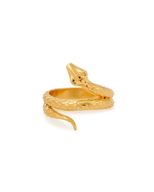 Missoma Metallic X Harris Reed Coiled Serpent 18kt -plated Ring