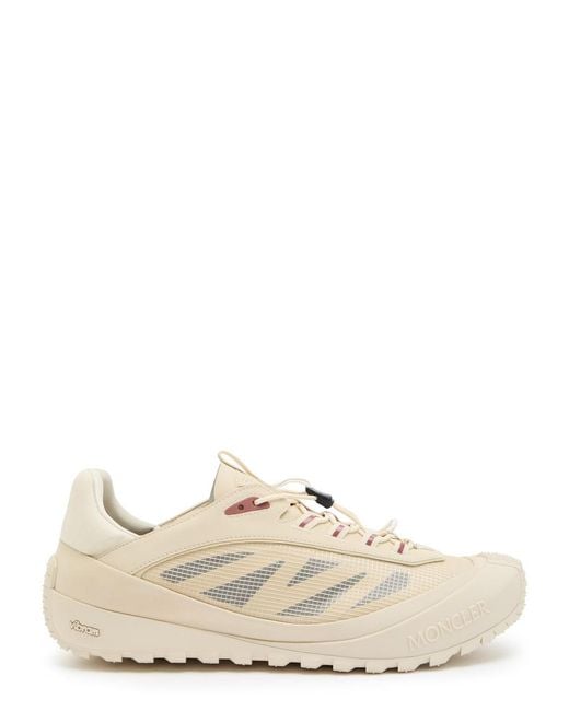 Moncler Natural Trailgrip Lp Panelled Nubuck And Suede Sneakers for men
