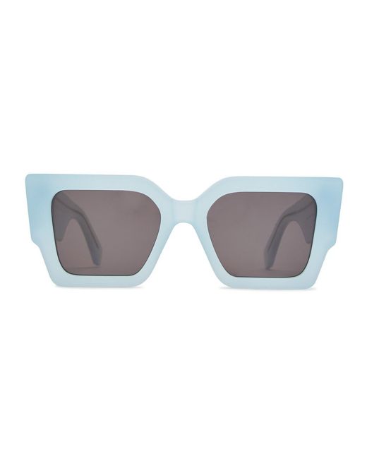 Off-White c/o Virgil Abloh Blue Catalina Oversized Square-frame Sunglasses