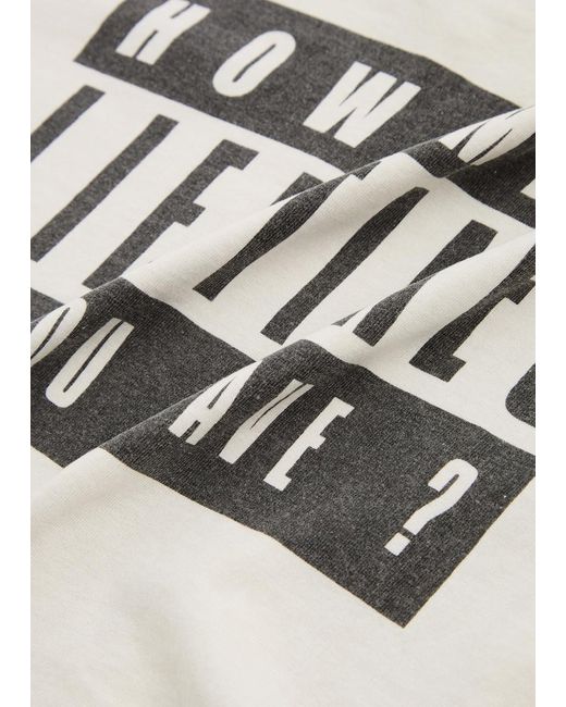 SAINT Mxxxxxx White Denim Tears Printed Cotton T-Shirt for men