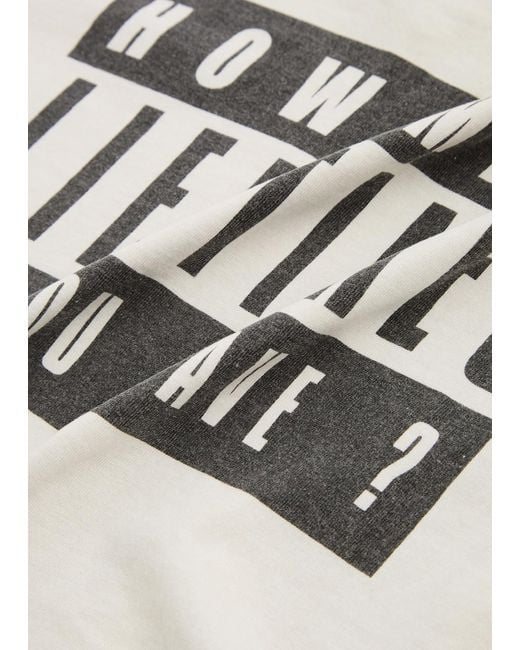 SAINT Mxxxxxx White Denim Tears Printed Cotton T-Shirt for men